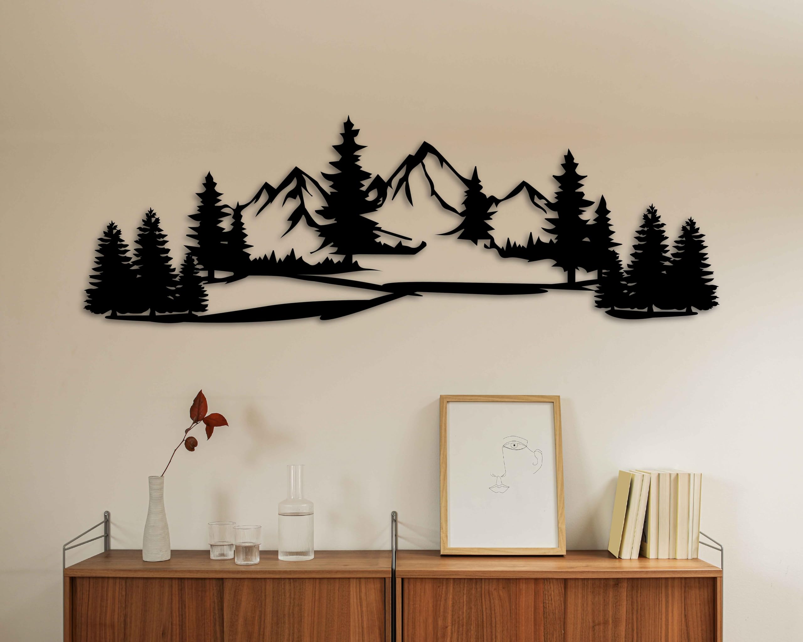 Amazon.com: KAWA METALWORKS Mountain & Forest Metal Wall Art